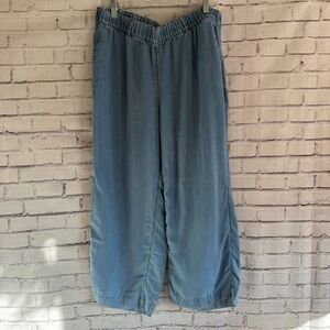 LOFT Light Blue Elastic Waist Pants